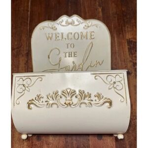 Vintage Garden Wall Flowerpot Farmhouse Style‎ Pot Flower Plantar Metal Embossed